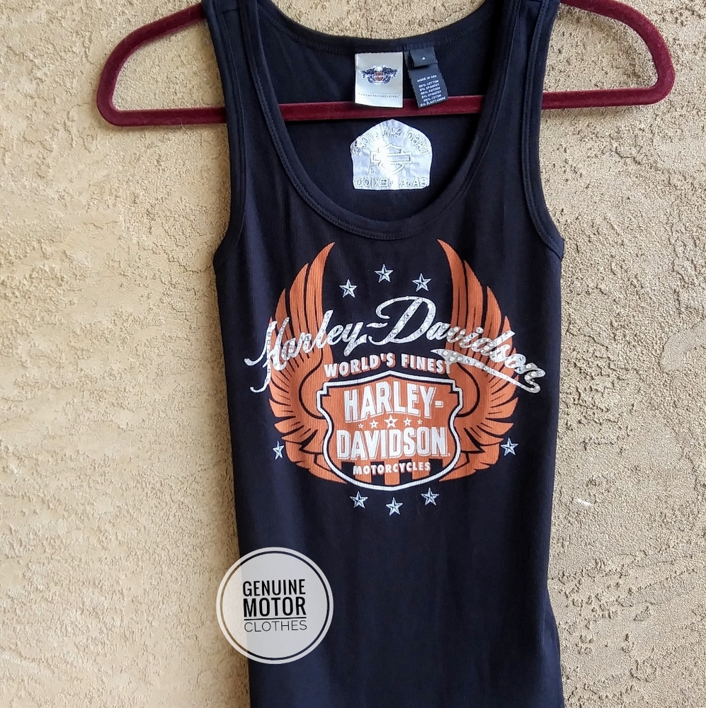Official Harley Davidson Black Cabo Studded Tank S